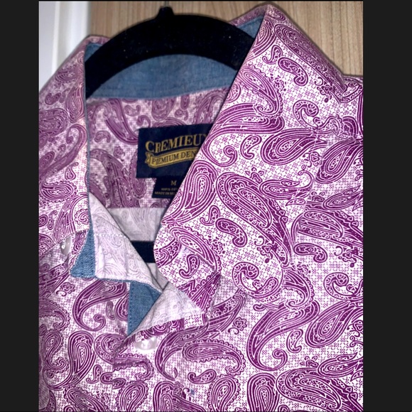 Cremieux Designer Button-Down Shirt - Men’s Medium - Picture 2 of 4